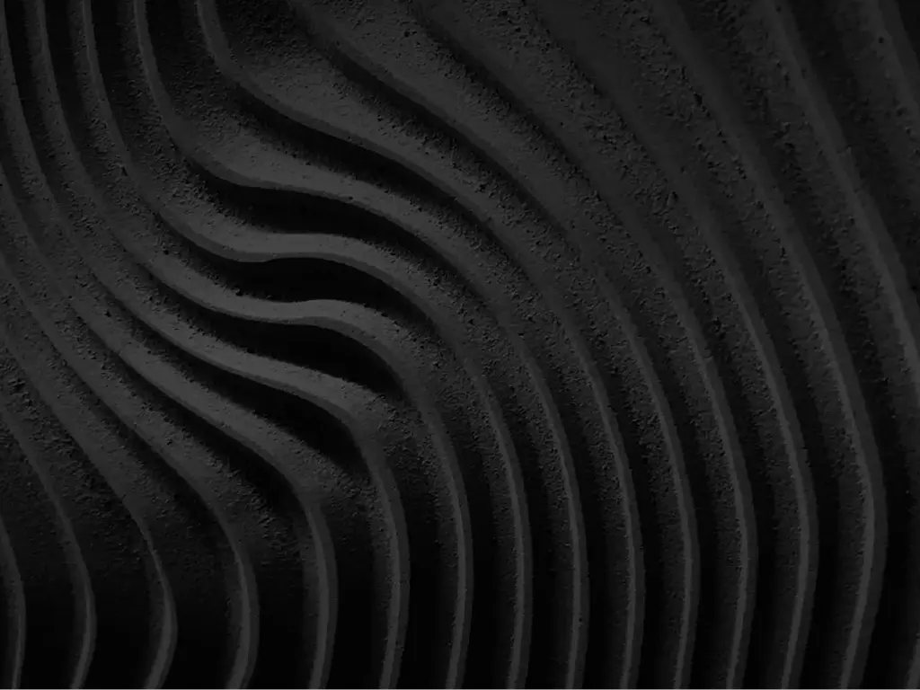 Abstract black textured background with wavy lines