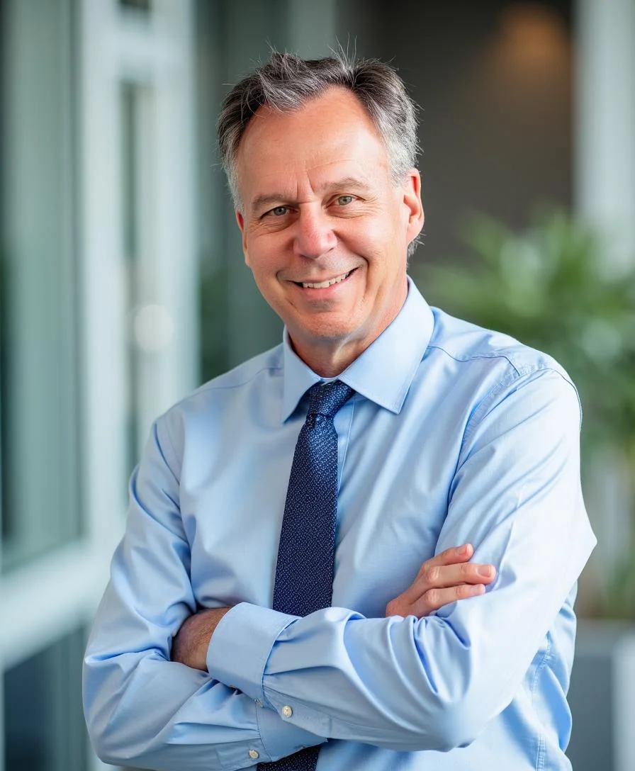 a man smiling at camera