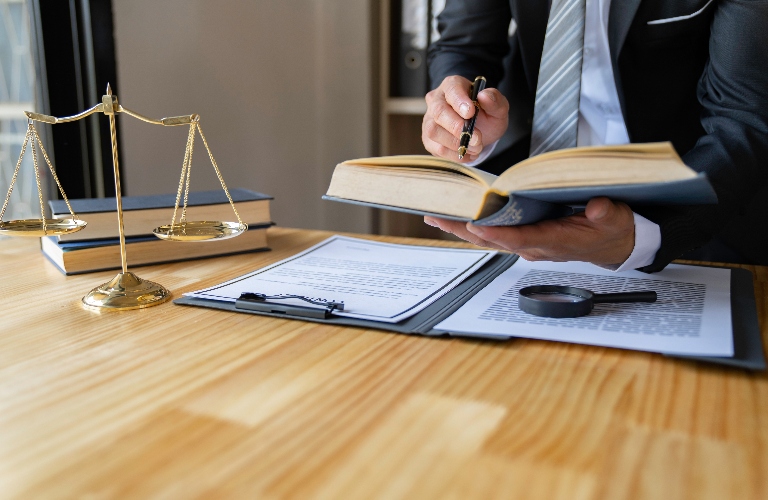 Attorney reading law code