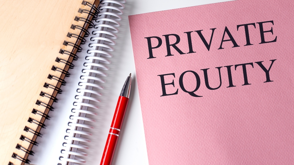 Private Equity folder with pen