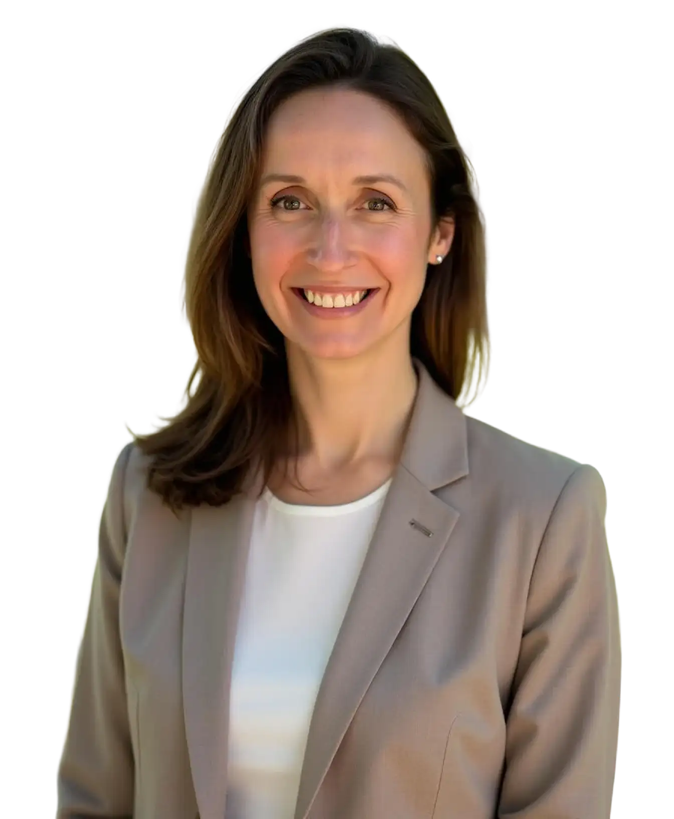 a woman smiling at camera
